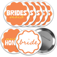 Orange and yellow bridal buttons set main image