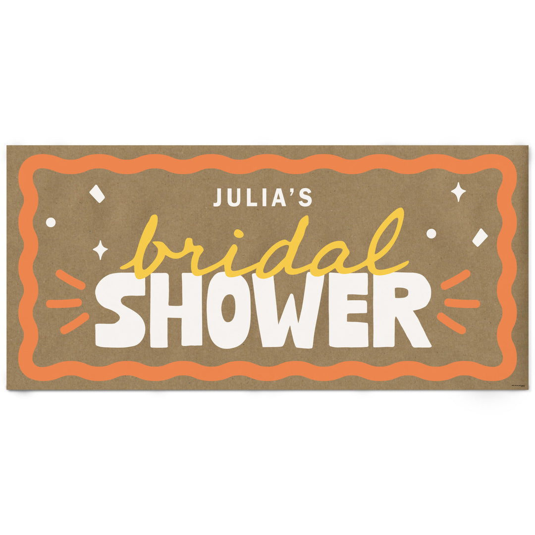 Orange custom bridal banner main image