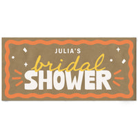 Orange custom bridal banner main image