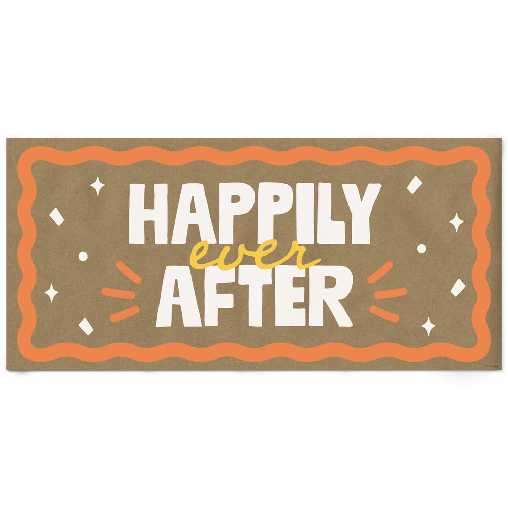 Wavy Bridal Kraft Banner