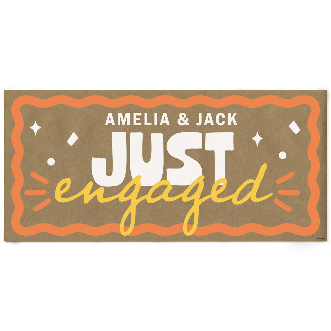 Orange and yellow custom engagement banner main image 
