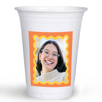 Orange and yellow custom party cups set main image 