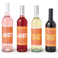 Orange and yellow wine bottle labels main image 