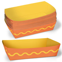 Orange and yellow food trays set main image 