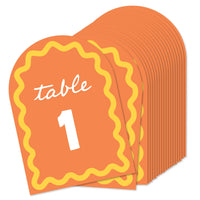 Orange and yellow table numbers set main image 