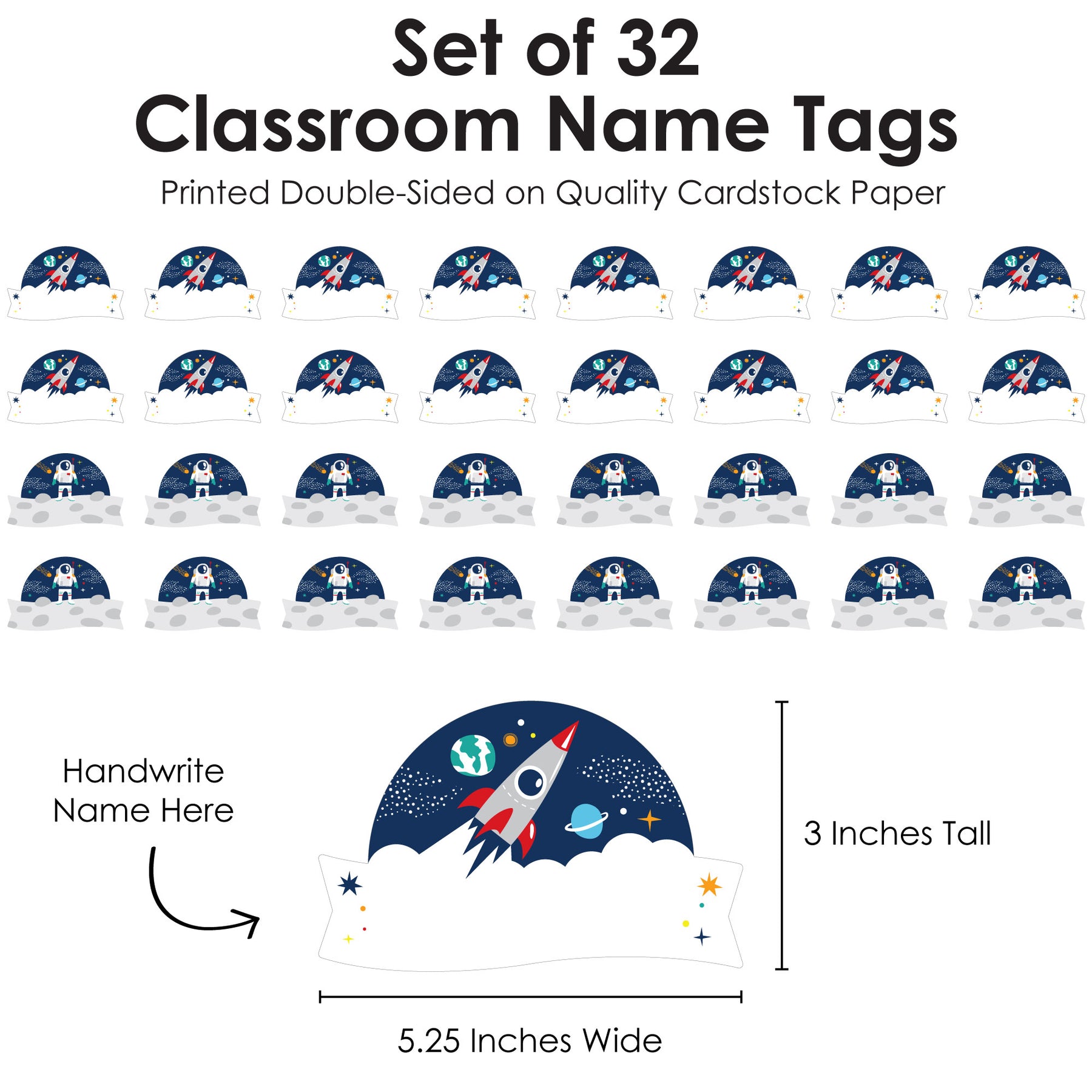 Outer Space Galaxy - DIY Blank Paper Desk or Locker Labels - Classroom Name Tags - Set of 32 | BigDotOfHappiness.com – Big Dot of Happiness LLC outer-space-galaxy-diy-blank-paper-desk-or-locker-labels-classroom-name-tags-set-of-32-bigdotofhappiness-com-big-dot-of-happiness-llc