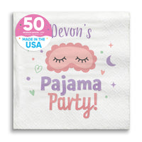 Custom Text Napkins - Pajama Party