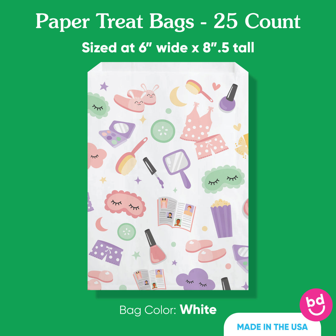 Paper Treat Bags - Pajama Party - 25 Ct