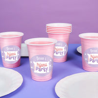 Custom Text Party Cups - Pajama Party - 16 Ct