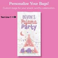 Custom Text Popcorn Bag - Pajama Party - 25 Ct