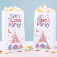 Custom Text Popcorn Bag - Pajama Party - 25 Ct