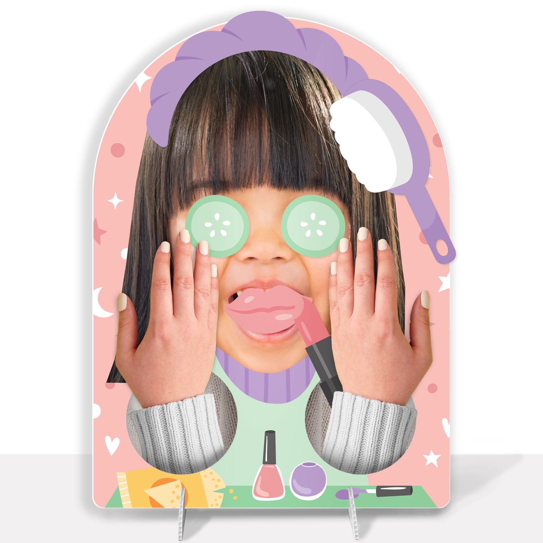 Custom Photo Pajama Slumber Party Fun Face Girls Sleepover Birthday