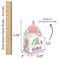 Custom Photo Pajama Slumber Party - Girls Sleepover Birthday Treat Box Party Favors - Fun Face Goodie Gable Boxes - Set of 12