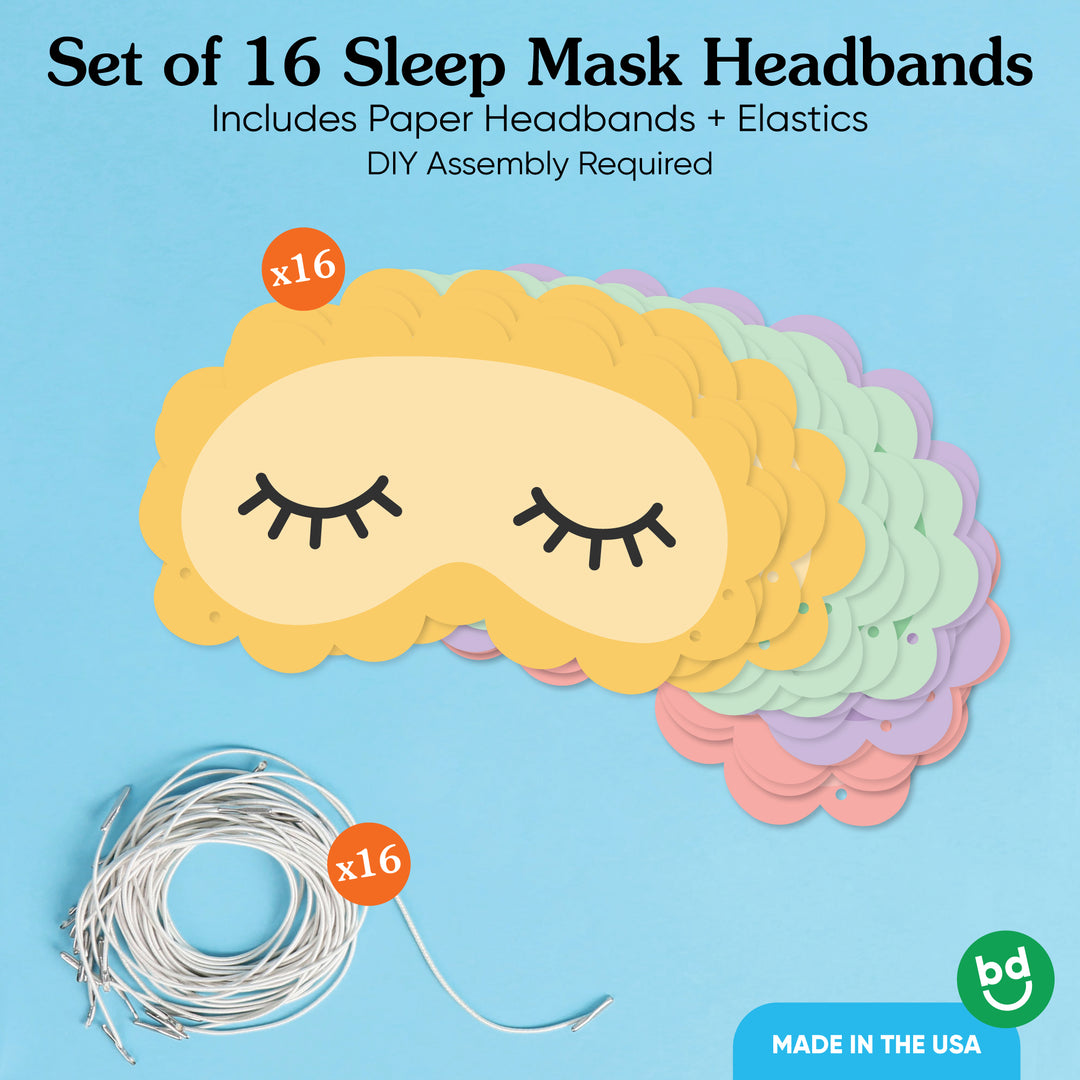 Sleep Over Paper Masks - 16 Ct