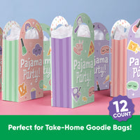 Pajama Slumber Party Paper Favor Bags - 12 Ct