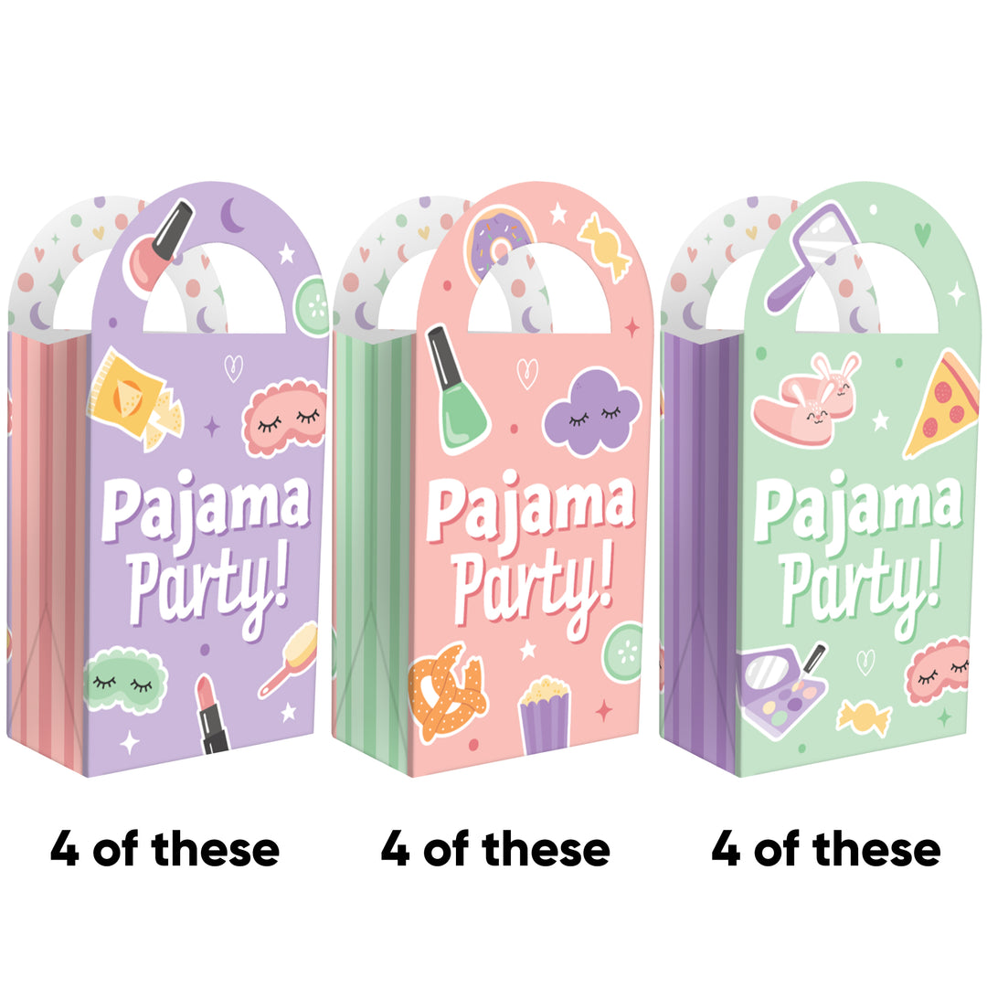 Pajama Slumber Party Paper Favor Bags - 12 Ct