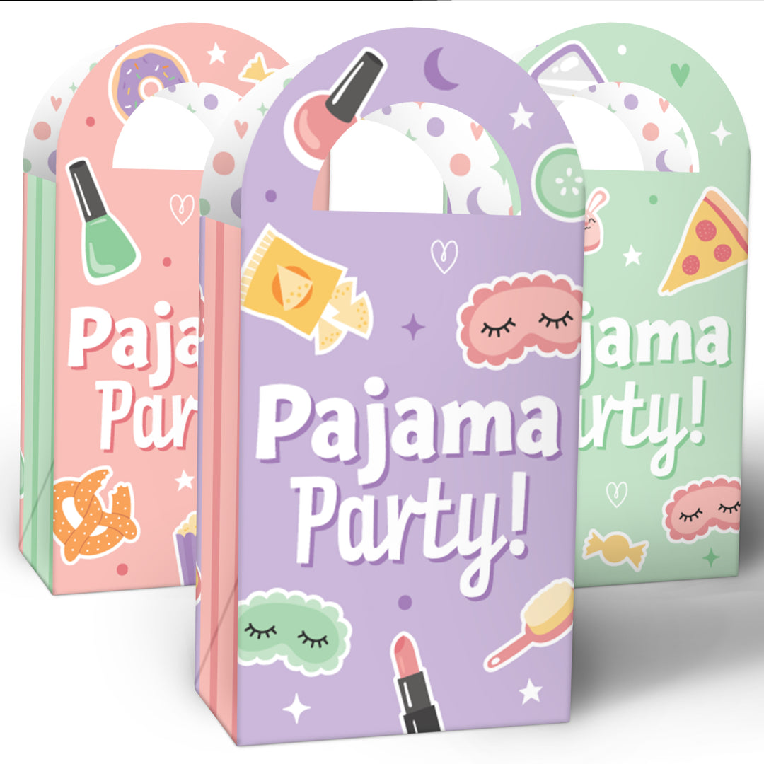 Pajama Slumber Party Paper Favor Bags - 12 Ct