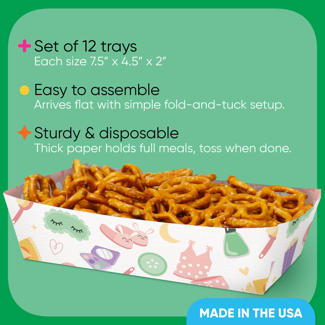 Pajama Party Paper Food Trays