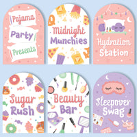 Pajama Slumber Party Signs Set - 6 Ct