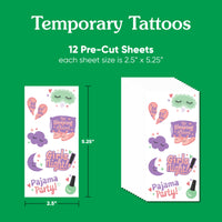 Pajama Party Temporary Tattoos - 96 Ct