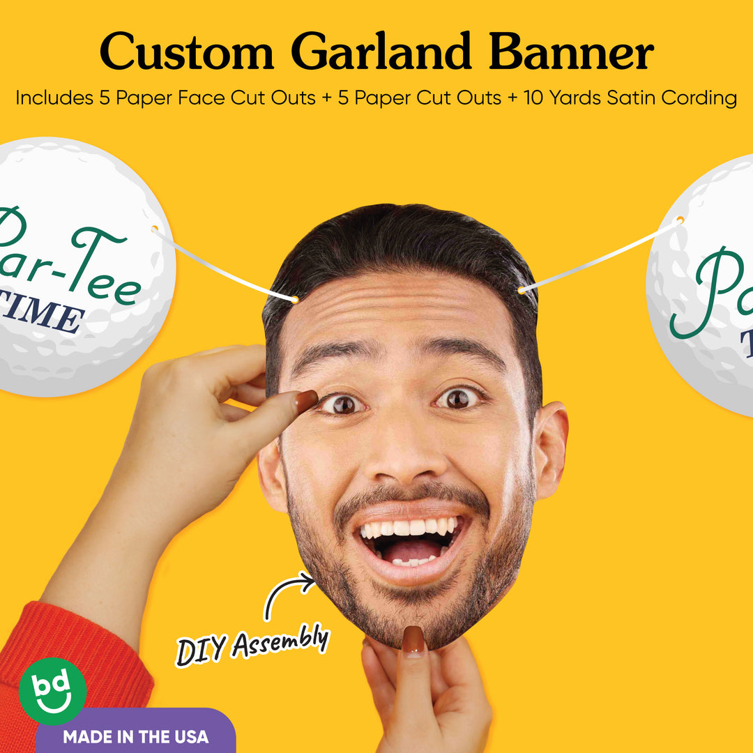 Custom Face Golf Garland Banner