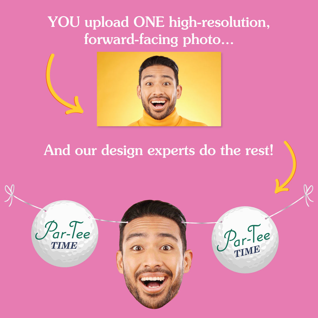 Custom Face Golf Garland Banner