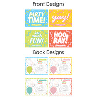 Party Time - Paper Happy Birthday Party Coloring Sheets - Activity Placemats - Set of 16