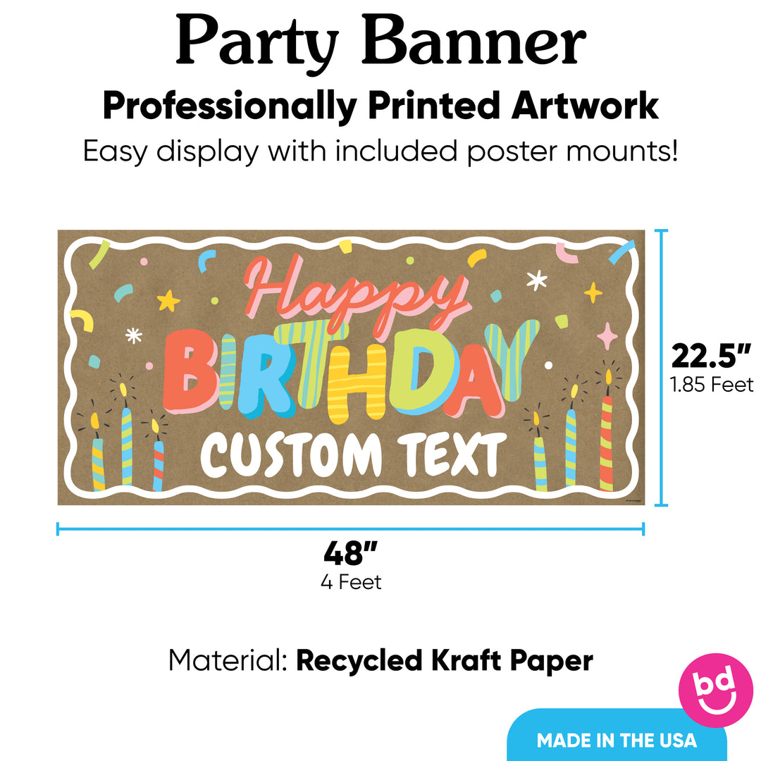 Party Time banner with included mounting squares