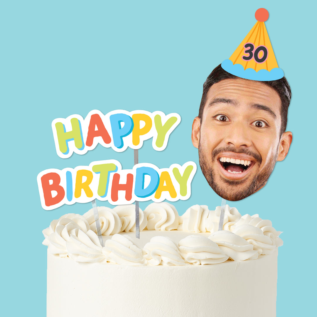 Party Time Happy Birthday cake topper set, main product image