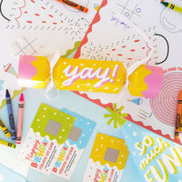 Party Time - No Snap Happy Birthday Party Table Favors - DIY Cracker Boxes - Set of 12