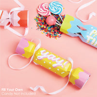 Party Time - No Snap Happy Birthday Party Table Favors - DIY Cracker Boxes - Set of 12