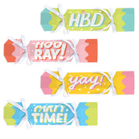 Party Time - No Snap Happy Birthday Party Table Favors - DIY Cracker Boxes - Set of 12