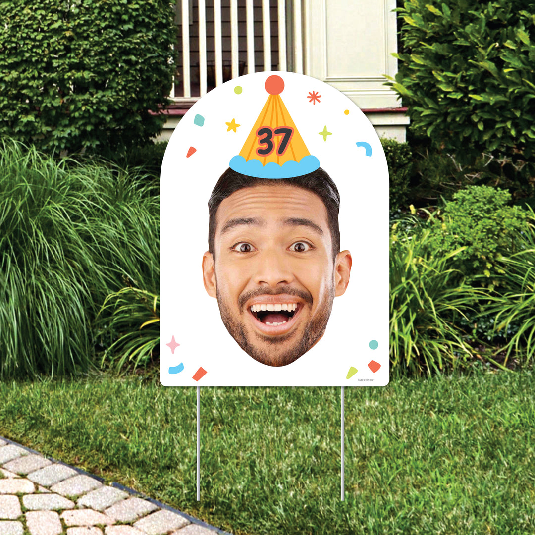 Custom Face Birthday Photo Yard Sign