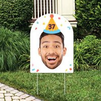 Custom Face Birthday Photo Yard Sign