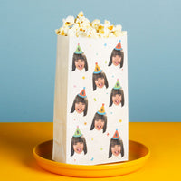 Custom Face Popcorn Bags - Colorful Birthday
