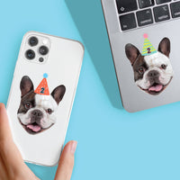 Custom Photo Party Time Fun Face Cut-Out Stickers - Set of 24
