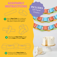 Party Time DIY Paper Chains - 128 Pc