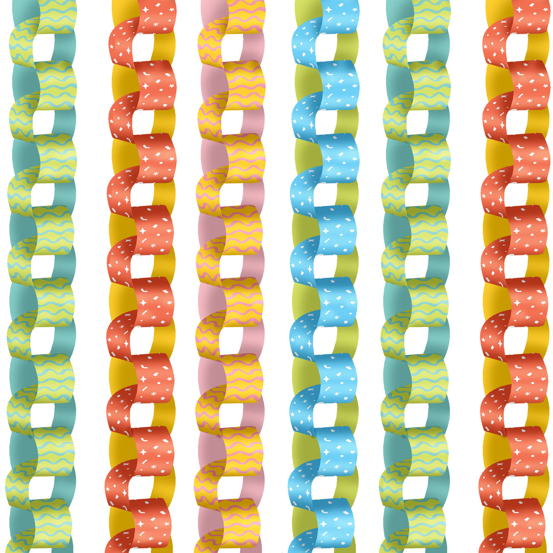 Party Time DIY Paper Chains - 128 Pc