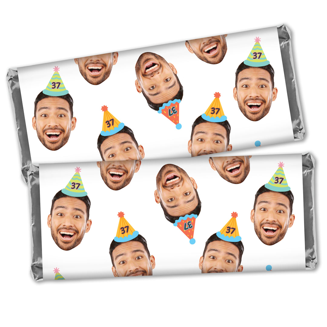 Custom Face Party Time Candy Bar Wrappers 24 Ct