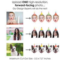 Custom Photo Party Time - Fun Face Decorations DIY Happy Birthday Party Essentials - Set of 20