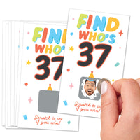 Custom Face Birthday Scratch Off Card Game - 22 Ct