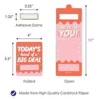 Party Time - DIY Assorted Happy Birthday Party Cash Holder Gift - Funny Money Cards - Set of 6