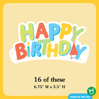 Party Time Paper Birthday Headbands - 16 Ct