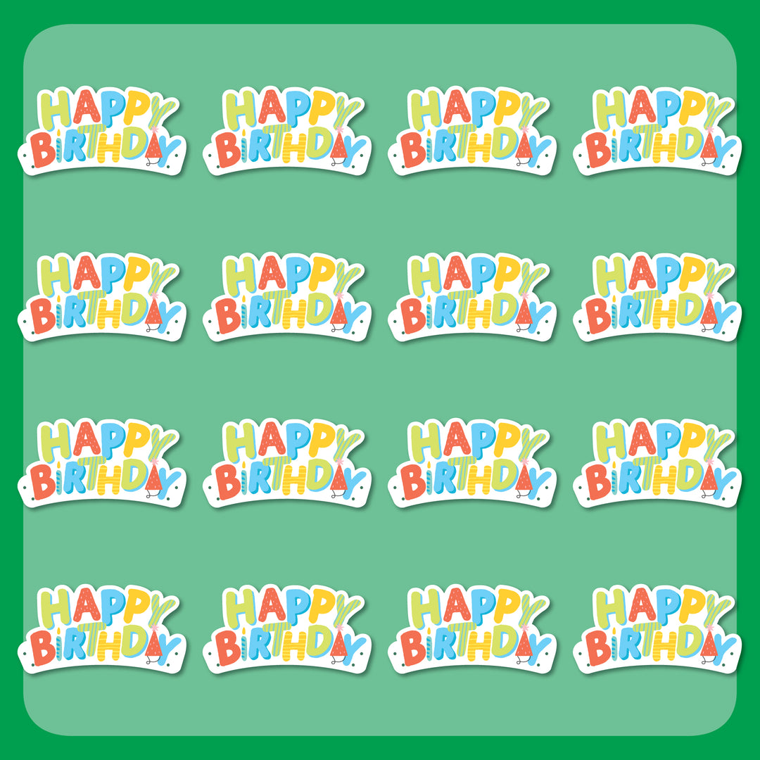 Party Time Paper Birthday Headbands - 16 Ct