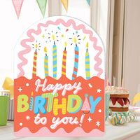 Party Time -Happy Birthday Giant Greeting Card - Big Shaped Jumborific Card - 16.5 x 22 inches