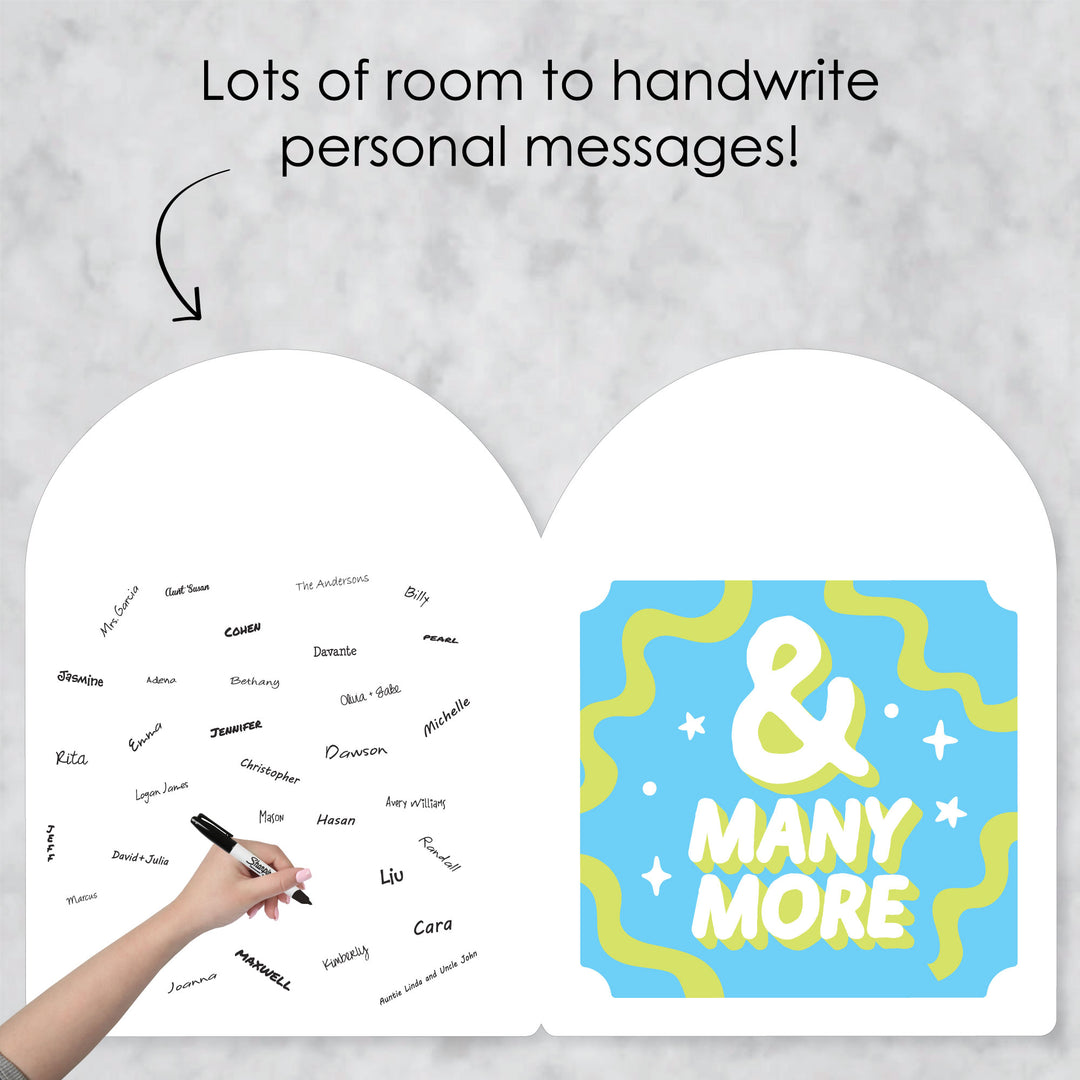 Party Time -Happy Birthday Giant Greeting Card - Big Shaped Jumborific Card - 16.5 x 22 inches