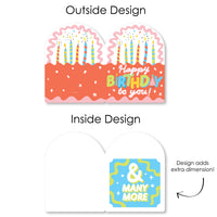Party Time -Happy Birthday Giant Greeting Card - Big Shaped Jumborific Card - 16.5 x 22 inches