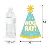Party Time - Cone Happy Birthday Party Hats for Kids and Adults - Set of 8 (Standard Size)