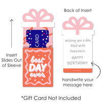 Party Time - Happy Birthday Party Money and Gift Card Sleeves - Nifty Gifty Card Holders - Set of 8