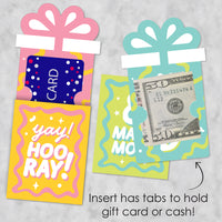 Party Time - Happy Birthday Party Money and Gift Card Sleeves - Nifty Gifty Card Holders - Set of 8